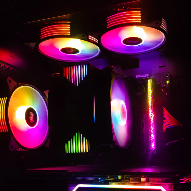 AIGO R12 120MM ventilador de gabinete de computador normal dissipador de calor RGB aura sync porta SATA cooler de 12 cm Um controlador