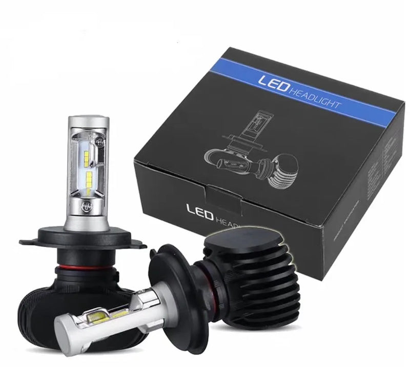 2 peças S1 Auto H3 H8 H11 H4 LED H7 Lâmpada Farol de Carro Farol Alto Baixo 50W 8000LM 12V 24V Kit de Farol de Neblina Chips CSP/SMD Luzes de Carro