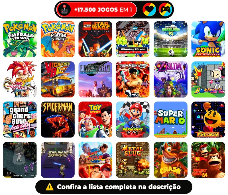 Portátil R36S™ Original - 21.500 Jogos de 20+ Consoles