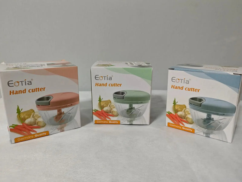 Moedor de carne manual de 500 ml, picador de alho giratório, triturador de alho, cortador de vegetais e cebola, picador de alimentos para cozinha