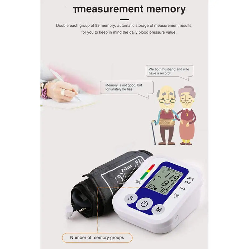 tens medidor de IO medidor de frequência cardíaca medidor de pulso monitor de PA medidor de pressão arterial digital de braço saudável manguito médico automático tonômetro de pressão