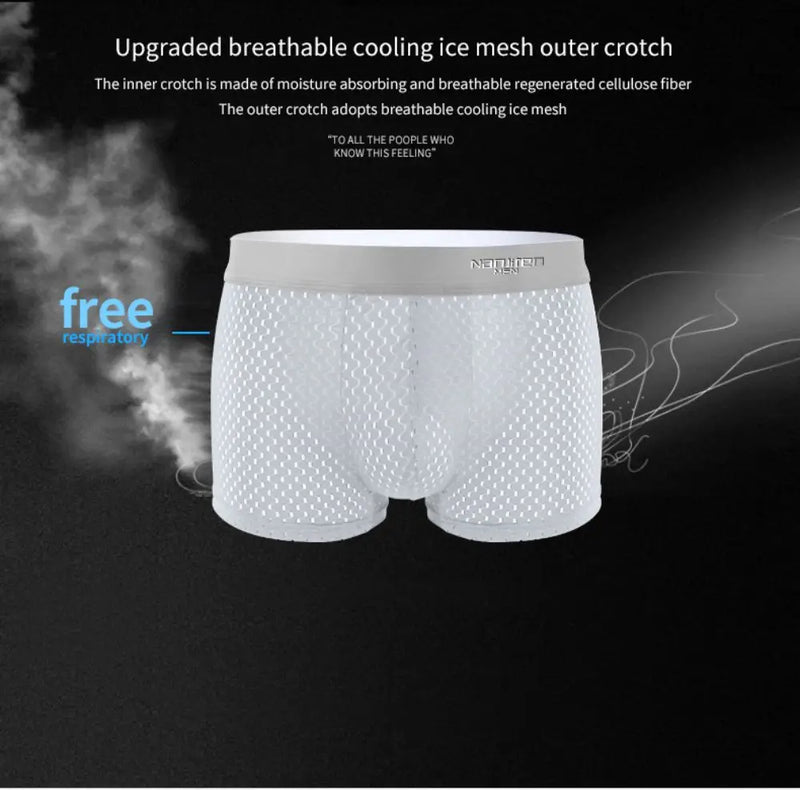 Calcinha masculina boxershorts homens boxer homens ropa interior hombre calzoncillos respirável hombre buraco de bambu tamanho grande
