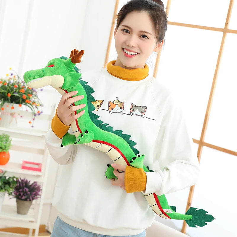 Brinquedos de pelúcia de anime Shenron de 80/100 cm, presentes de Natal, bonecos de simulação Kawaii Shenron, bonecos de desenho animado, modelo de adereço para cosplay