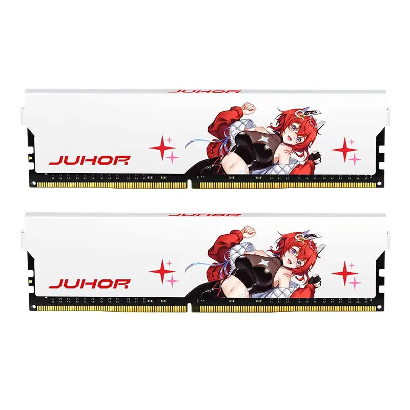 Juhor memoria RAM DDR4 8GB 16GB 3200MHz 3600MHz DI MM memória ram para jogos de mesa com dissipador de calor branco