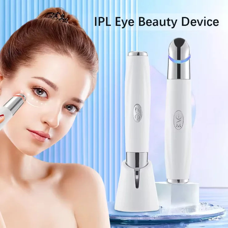 Dispositivo de beleza para os olhos 5 em 1, massageador facial, terapia com luz vermelha LED, varinha para relaxar os olhos, olheiras, bolsas, inchaço, ferramenta para cuidados com a pele