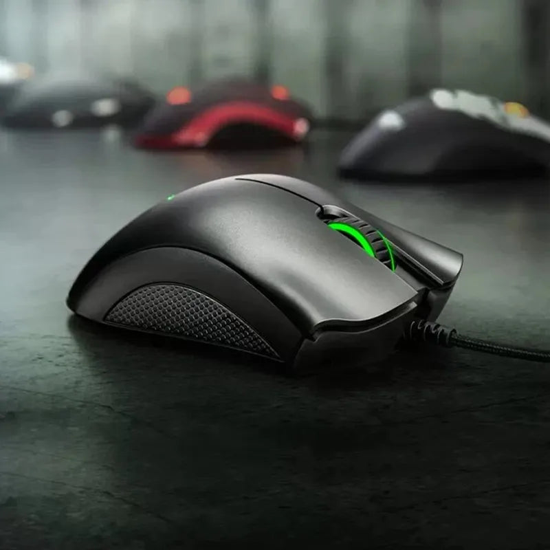 Mouse com fio para jogos Razer Death Adder Essential / mouses com fio 6400 DPI 5 botões independentes para laptop PC gamer