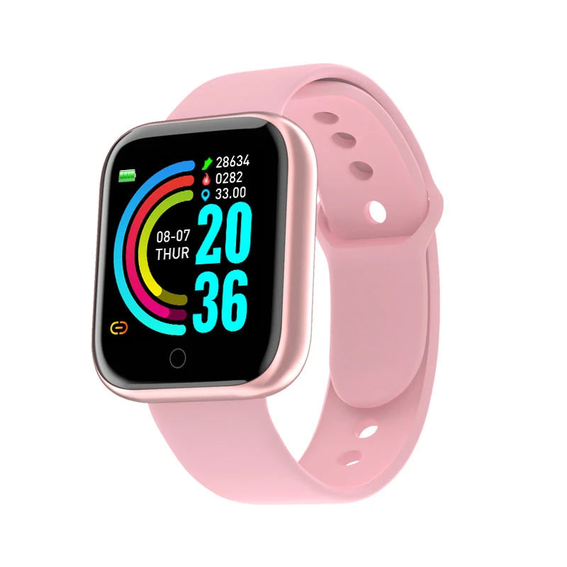 Relógio inteligente multifuncional masculino e feminino com conexão Bluetooth, pulseira esportiva para música e fitness, monitoramento do sono, relógio inteligente D20