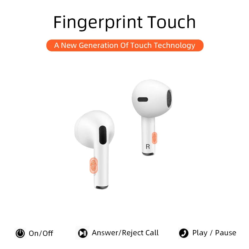 Fones de ouvido sem fio Bluetooth Pro 6 TWS originais, mini fone de ouvido estéreo esportivo para Xiaomi Android