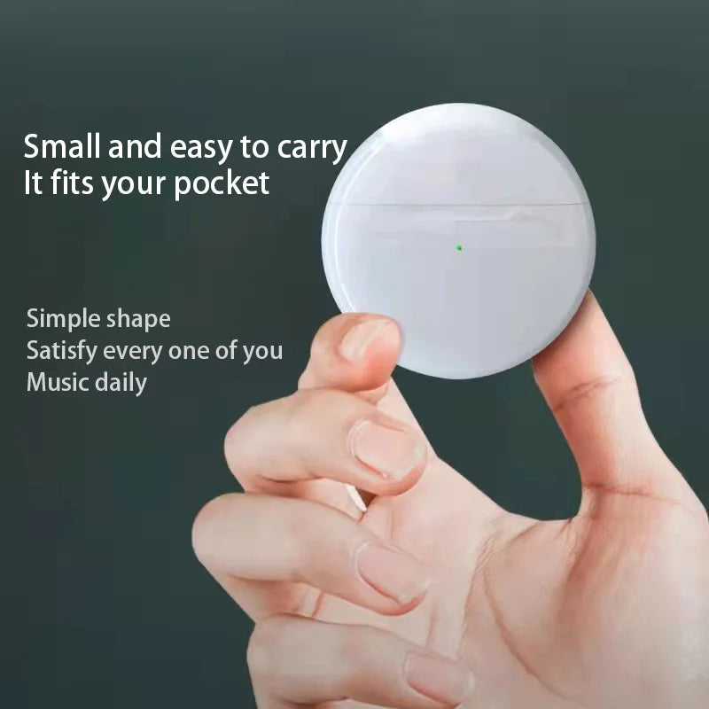 Fones de ouvido sem fio Bluetooth Pro 6 TWS originais, mini fone de ouvido estéreo esportivo para Xiaomi Android