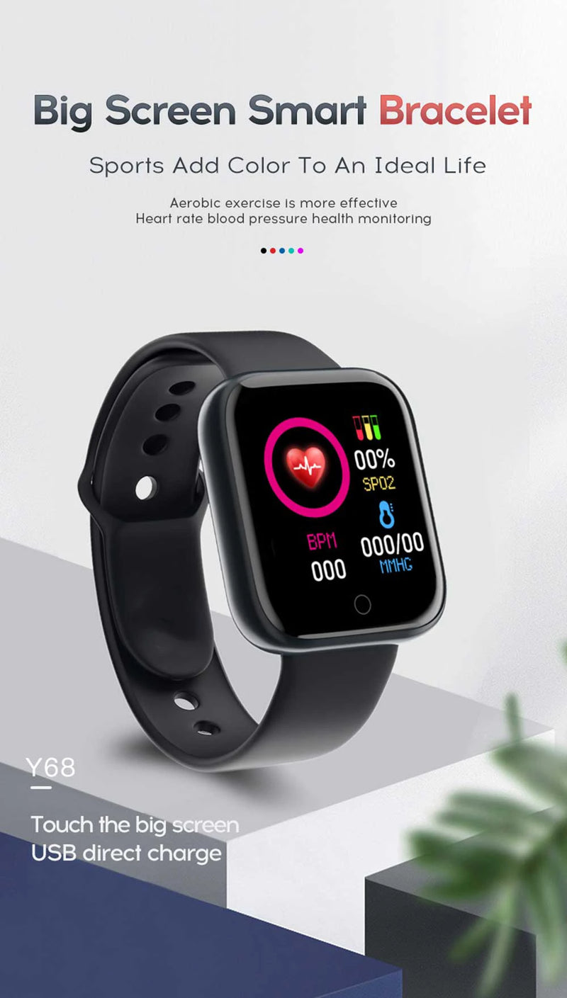 Relógio inteligente multifuncional masculino e feminino com conexão Bluetooth, pulseira esportiva para música e fitness, monitoramento do sono, relógio inteligente D20