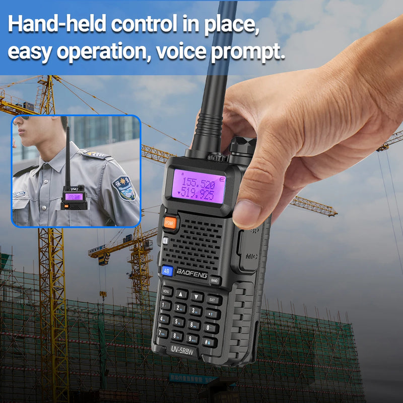 5W 8W rádio bidirecional VHF UHF FM rádio portátil transceptor caça 16km