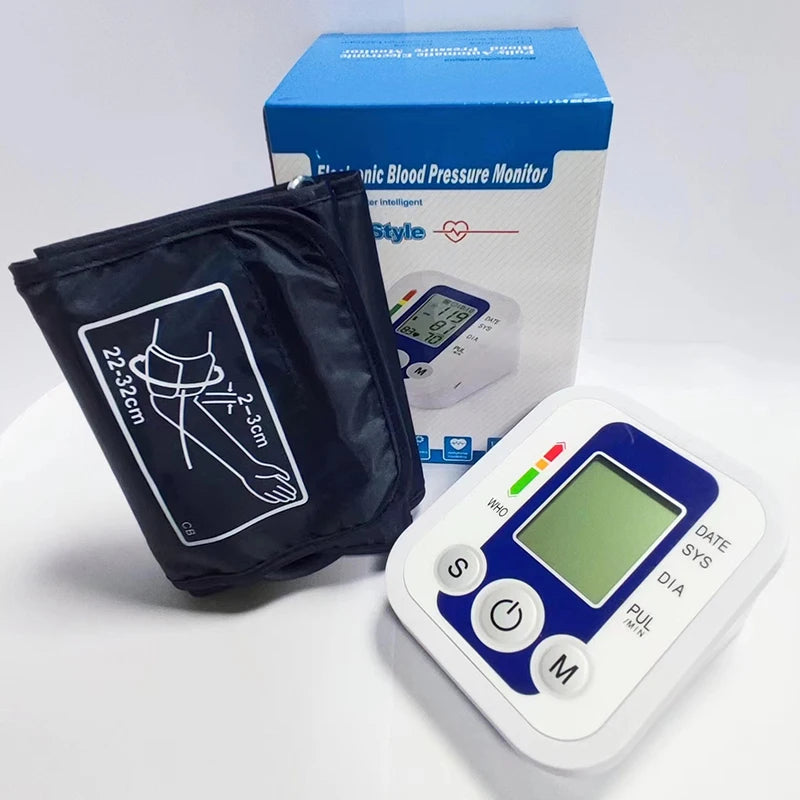 tens medidor de IO medidor de frequência cardíaca medidor de pulso monitor de PA medidor de pressão arterial digital de braço saudável manguito médico automático tonômetro de pressão