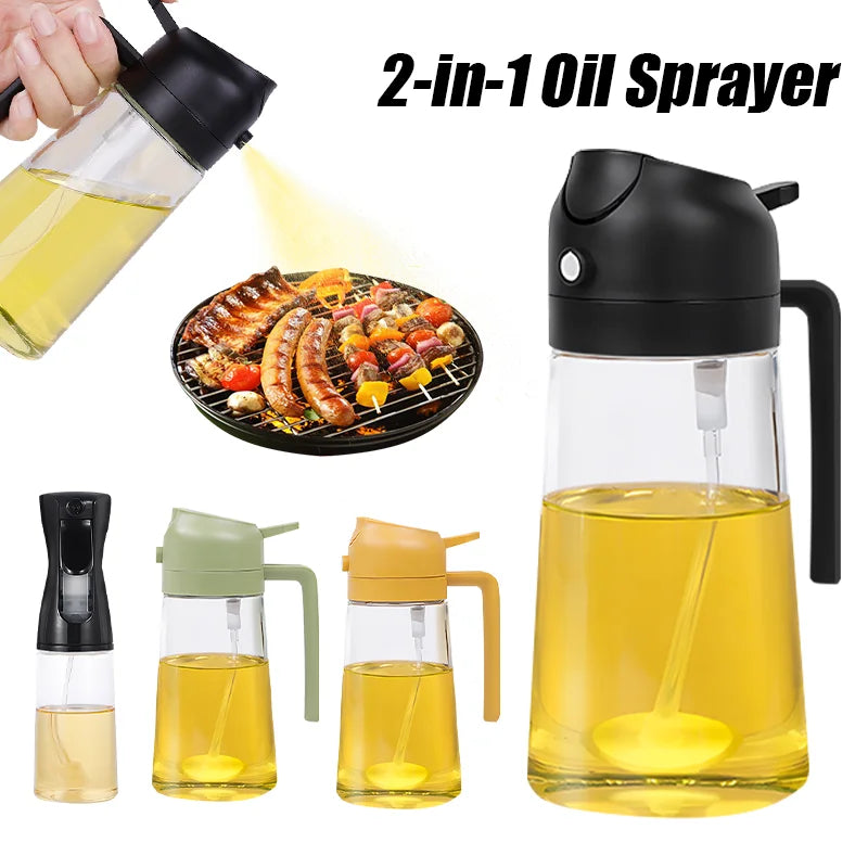 Novo spray de óleo de plástico de 500ml, frasco pulverizador atomizado para perda de gordura, artefato de óleo, frasco pulverizador para churrasco, ferramenta de cozinha