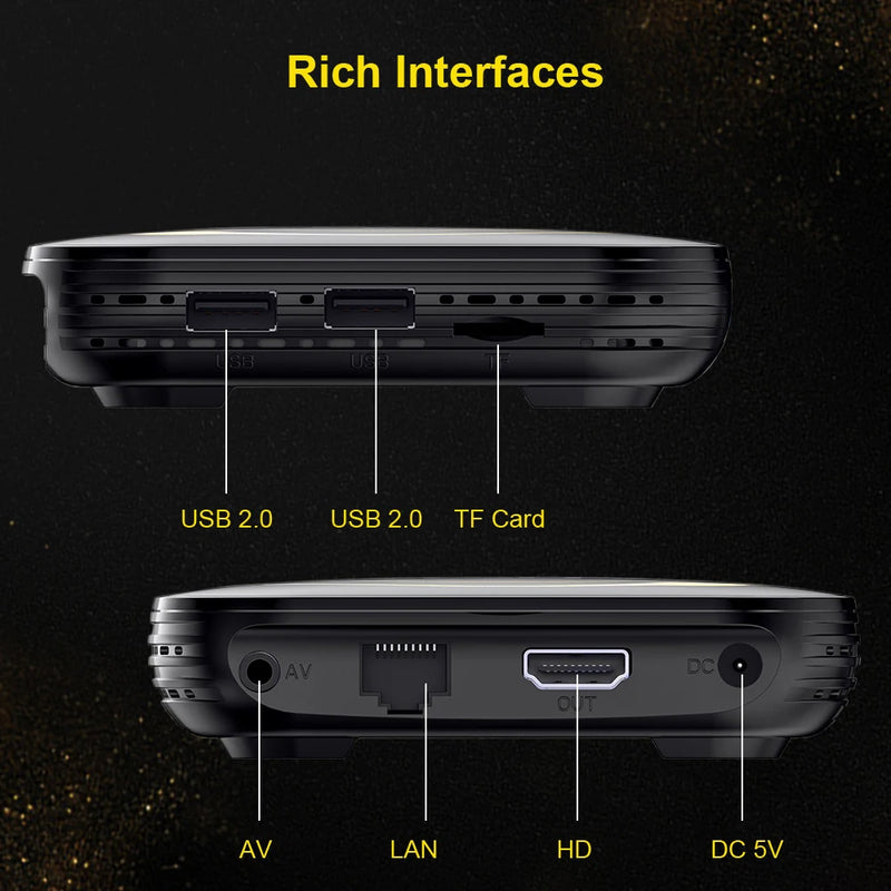 Trans Peed Android 12 TVB Ox All Winner H618 Dual WiFi Quad Core Cortex A53 Suporte 8K Vídeo 4K BT Voz Media Player Set Top Box