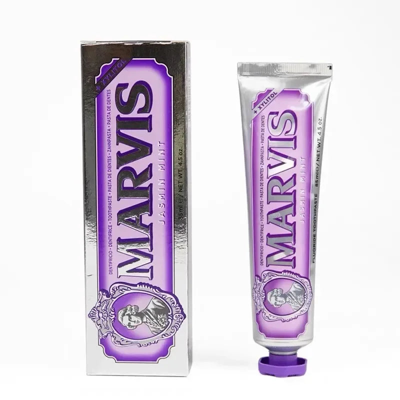 85ml Itália original Marvis creme dental clareador menta refresca hálito remove manchas creme dental clareador de dentes 1 peça