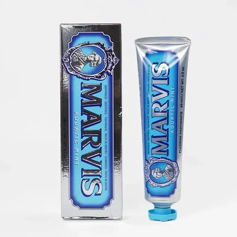 85ml Itália original Marvis creme dental clareador menta refresca hálito remove manchas creme dental clareador de dentes 1 peça
