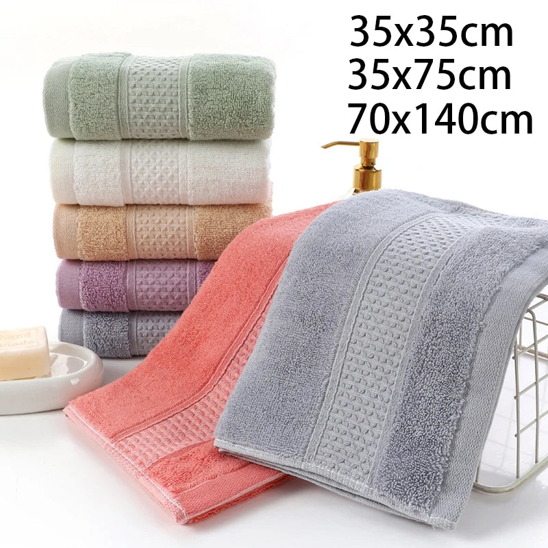 Nova toalha doméstica espessada 100% algodão puro, toalha de banho macia e absorvente para adultos, toalha grande para adultos em jacquard de cor lisa