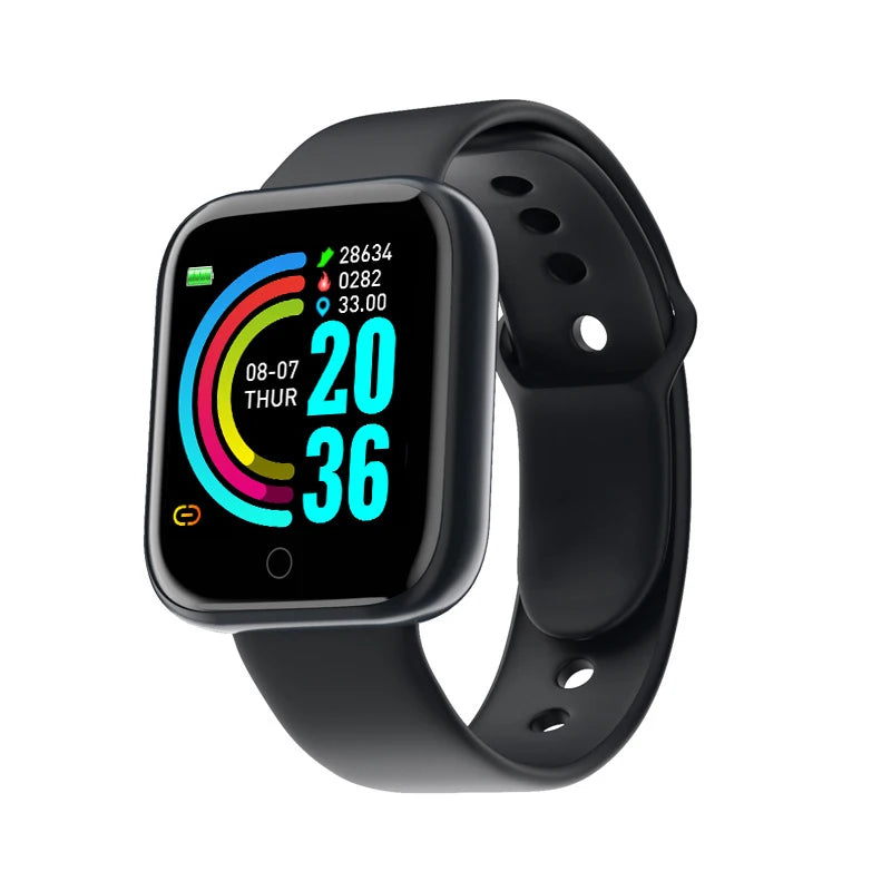 Relógio inteligente multifuncional masculino e feminino com conexão Bluetooth, pulseira esportiva para música e fitness, monitoramento do sono, relógio inteligente D20