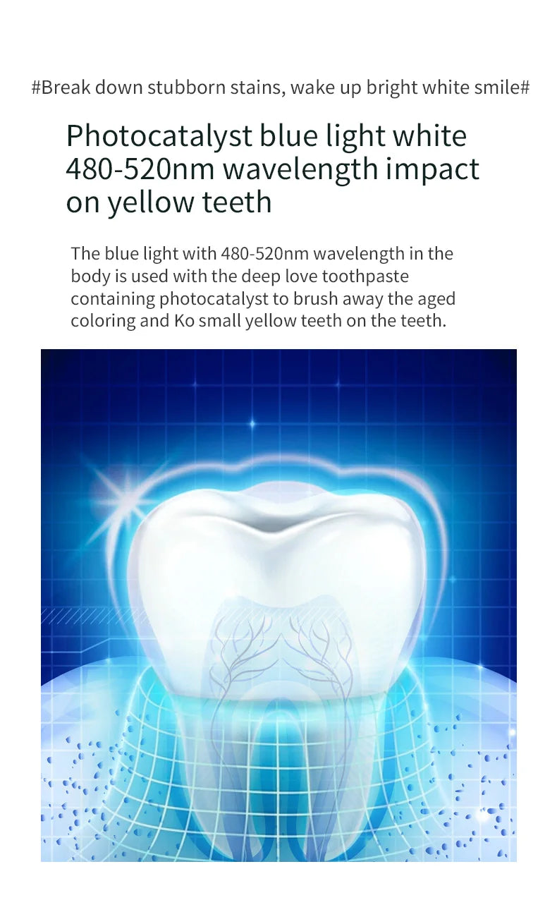 Escova de dentes em formato de U, ultrassônica, 360 graus, branqueadora infantil, silicone, automática, elétrica