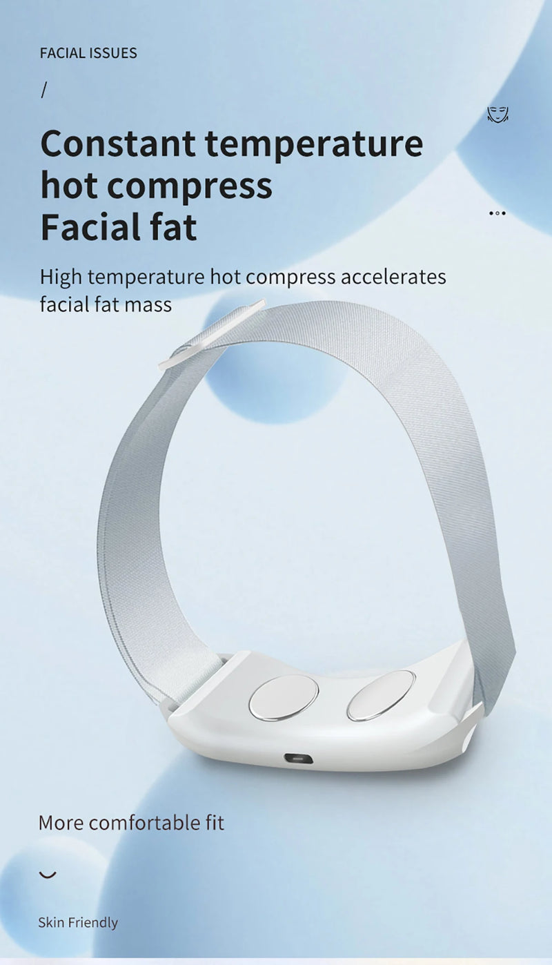 Massageador facial EMS, antirrugas, firmador, dispositivo de lifting facial em V, removedor de microcorrente, cuidados com a pele do queixo duplo