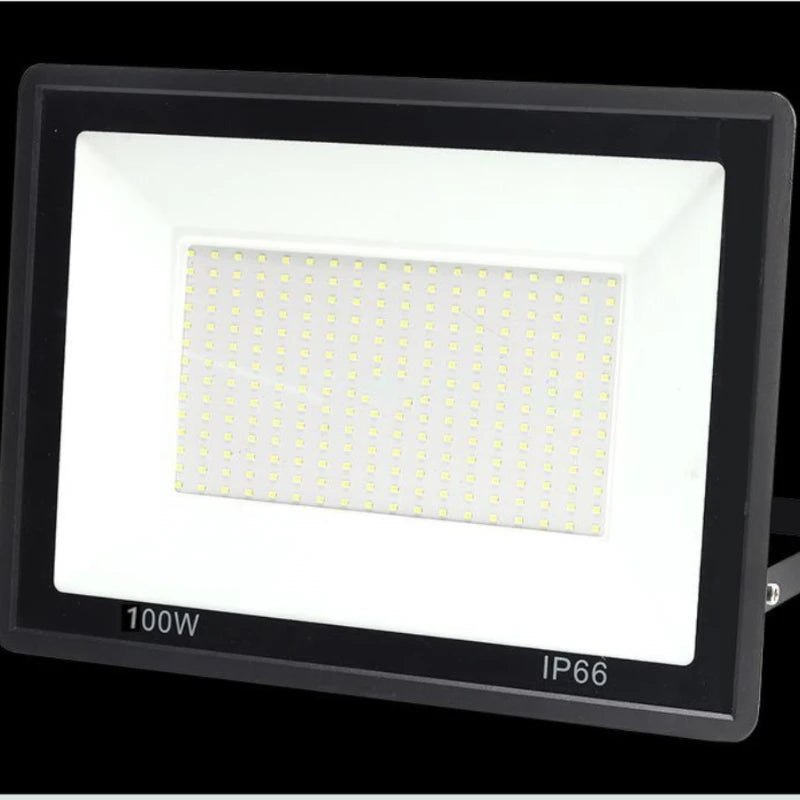 Holofote LED para área externa IP66 à prova d'água, 220V, 20W, 30W, 50W, 100W, lâmpada para jardim, varanda e pátio