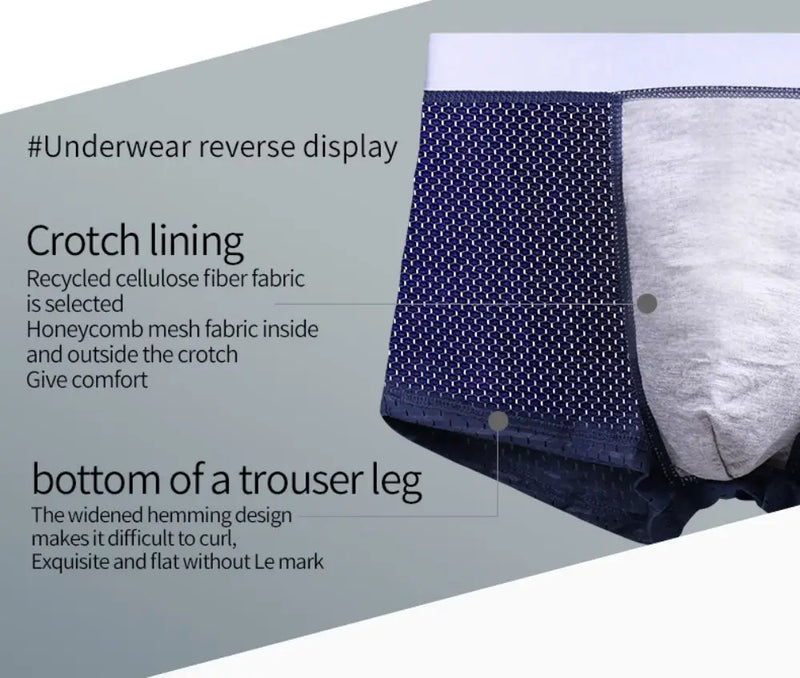Calcinha masculina boxershorts homens boxer homens ropa interior hombre calzoncillos respirável hombre buraco de bambu tamanho grande