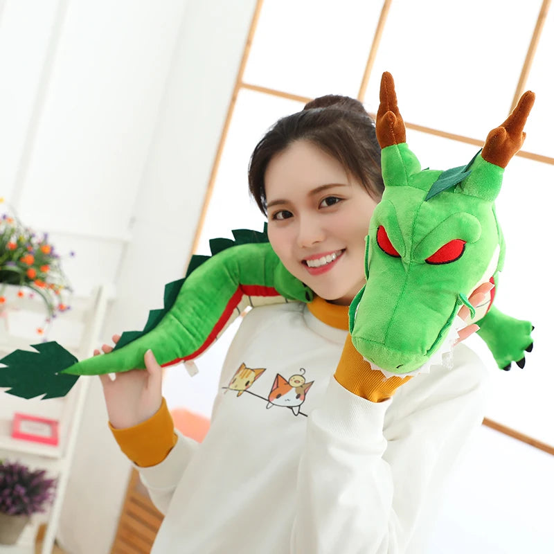 Brinquedos de pelúcia de anime Shenron de 80/100 cm, presentes de Natal, bonecos de simulação Kawaii Shenron, bonecos de desenho animado, modelo de adereço para cosplay