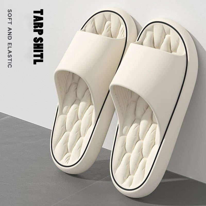 Chinelos super leves e macios, chinelos simples e modernos, sapatos elásticos em Eva, tênis coloridos, chinelo de banheiro interno S