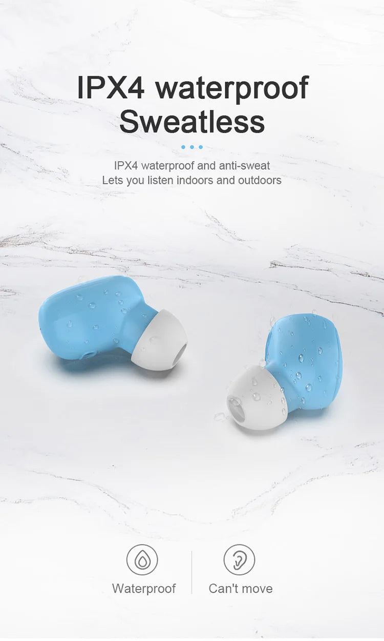 Fones de ouvido sem fio originais A6St WS, fones de ouvido Bluetooth, esportivos estéreo F one, fones de ouvido Bluetooth