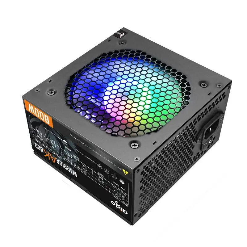 Fonte de alimentação AIG Oak PCP SU 500W 600W 700W 800W 1000W para jogos, ventilador RGB de 120 mm, fonte de alimentação para computador de mesa TX 220VA para BT C