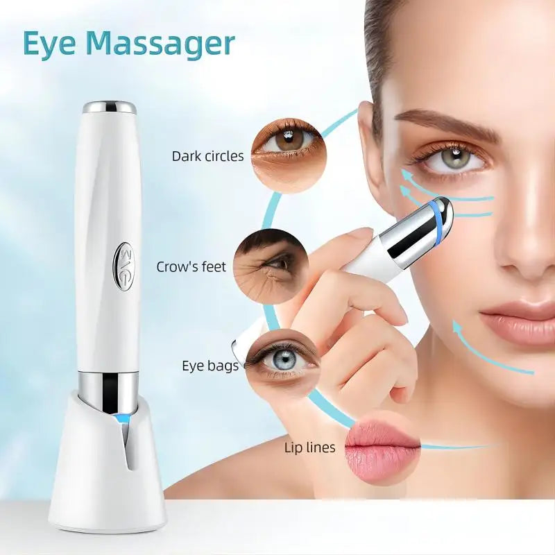 Dispositivo de beleza para os olhos 5 em 1, massageador facial, terapia com luz vermelha LED, varinha para relaxar os olhos, olheiras, bolsas, inchaço, ferramenta para cuidados com a pele