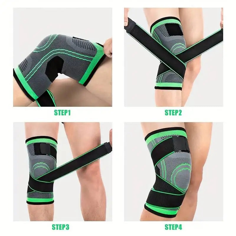 1 peça de joelheira de compressão respirável para esportes e suporte articular - protetor de joelho altamente elástico para fitness e levantamento de peso