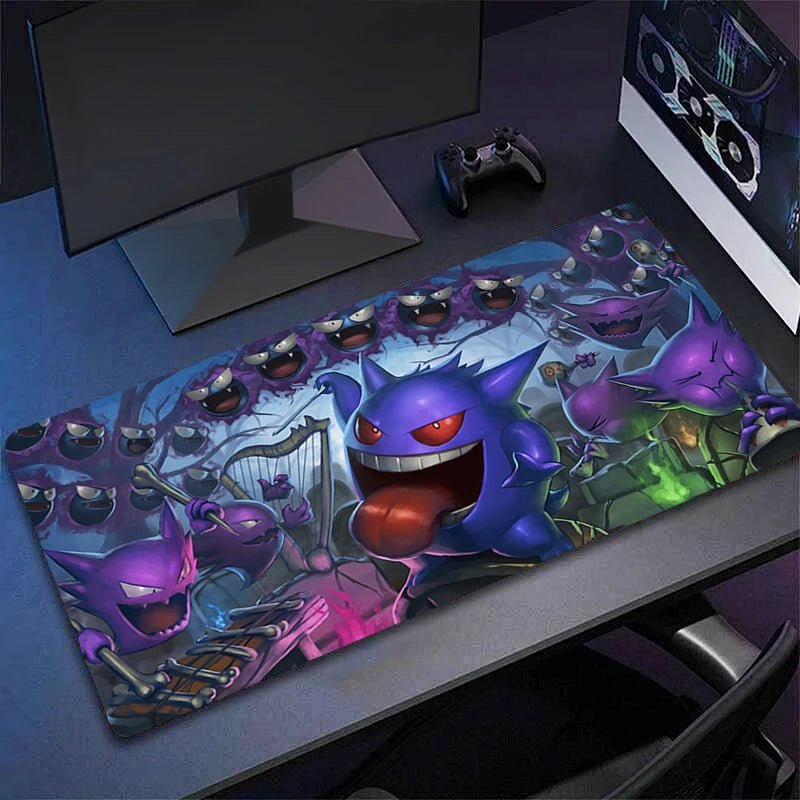 Mouse pad fofo de anime G-gengar Gamer Mousepads Mousepad grande para jogos Tapete de teclado grande para mesa para computador Laptop Mouse pads XXL