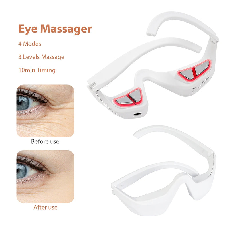 Massageador 3D para os olhos, relaxamento dos olhos, alívio da fadiga, clareamento de olheiras, suavização de linhas finas e cuidados com os olhos