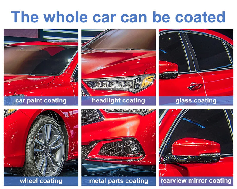 Revestimento líquido de nano revestimento cerâmico para automóveis, camada hidrofóbica de nanocristais, agente de revestimento de tinta de polimento, polimento de automóveis, revestimentos nano