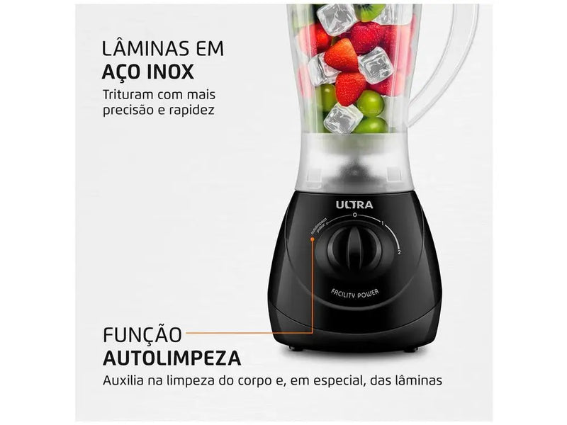 Liquidificador Mondial Ultra Facility Power 2 velocidades 550W preto - 220V