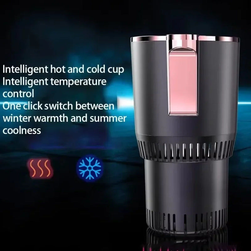 Porta-copos inteligente 2 em 1 para carro, aquecimento e resfriamento inteligente, mini geladeira para carro, refrigeração e aquecimento de escritório