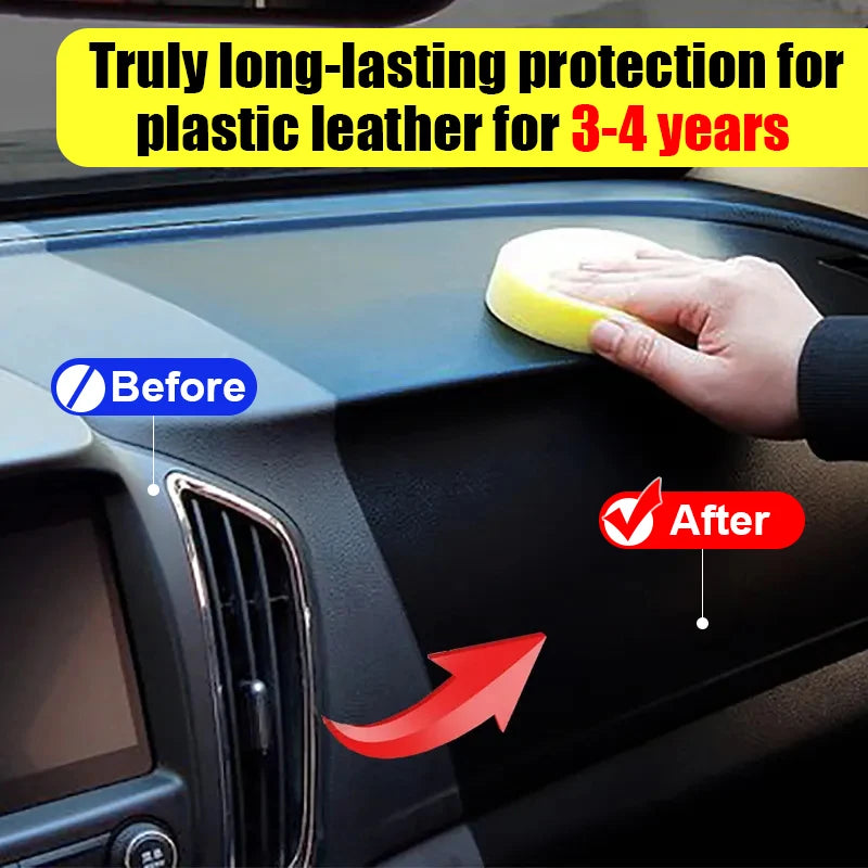 Agente de revestimento restaurador de plástico automotivo, borracha plástica automotiva, reparo externo, limpeza, renovação, agente de restauração, brilho preto, selagem, clareamento