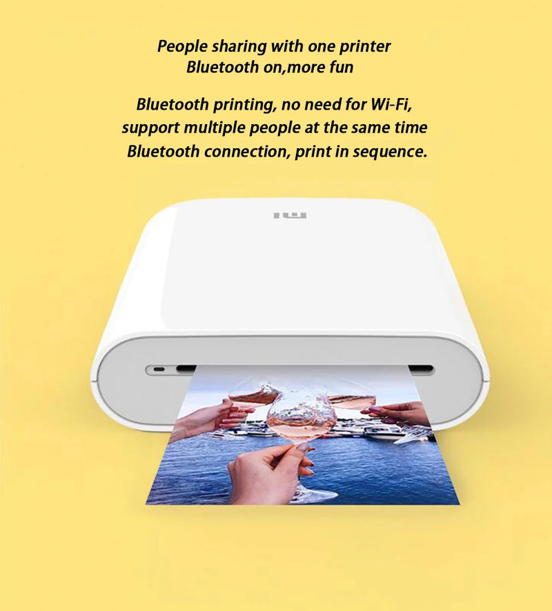 Versão global Original Xiaomi Mini Impressora Fotográfica ZINK Tecnologia Inkless Multifuncional Impressão de Vídeo AR Bluetooth 5.0 Portátil