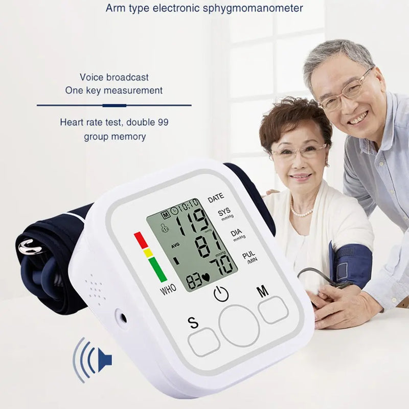 tens medidor de IO medidor de frequência cardíaca medidor de pulso monitor de PA medidor de pressão arterial digital de braço saudável manguito médico automático tonômetro de pressão