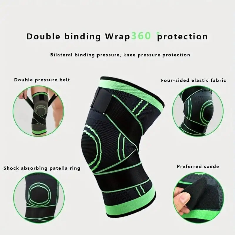 1 peça de joelheira de compressão respirável para esportes e suporte articular - protetor de joelho altamente elástico para fitness e levantamento de peso