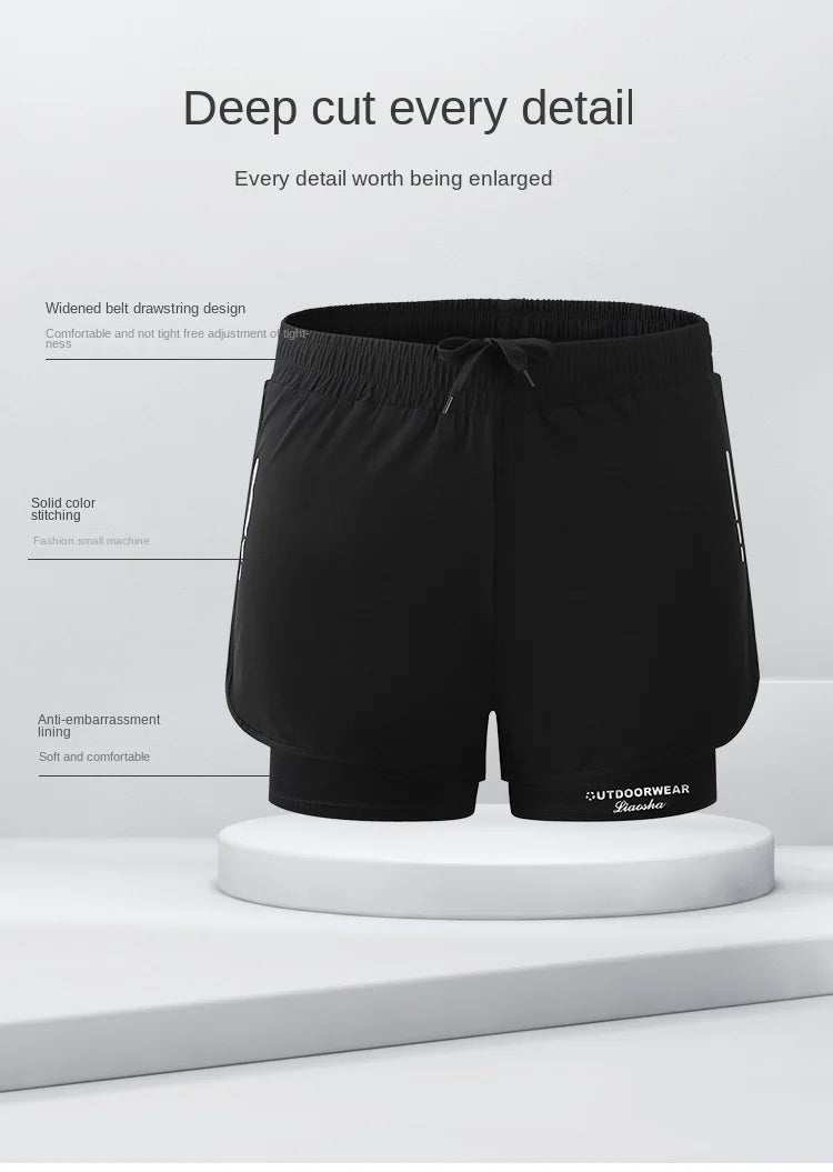5/1Shorts esportivos masculinos Aloe Pants, calções de banho de duas camadas: estilosos, de secagem rápida e confortáveis para praia, piscina e fontes termais!
