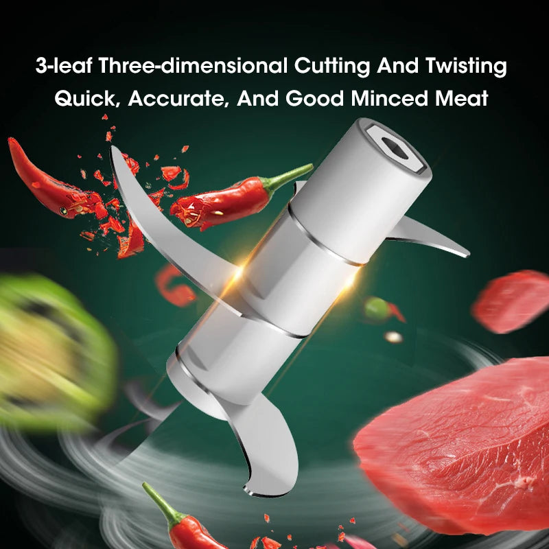 Triturador de alho elétrico de 250 ml, picador de alimentos para cozinha, moedor de carne portátil USB, picador de vegetais para utensílios de cozinha