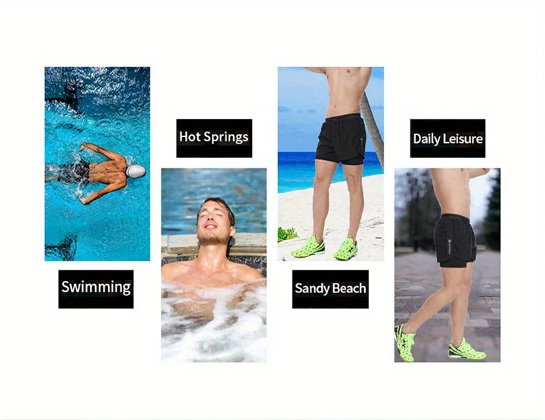 5/1Shorts esportivos masculinos Aloe Pants, calções de banho de duas camadas: estilosos, de secagem rápida e confortáveis para praia, piscina e fontes termais!