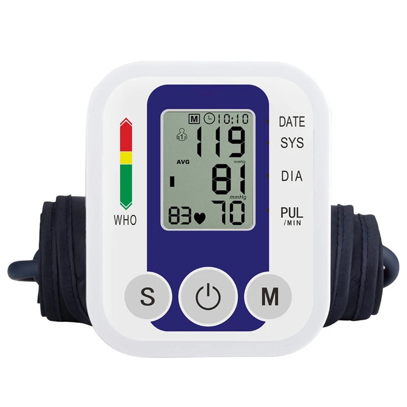 tens medidor de IO medidor de frequência cardíaca medidor de pulso monitor de PA medidor de pressão arterial digital de braço saudável manguito médico automático tonômetro de pressão