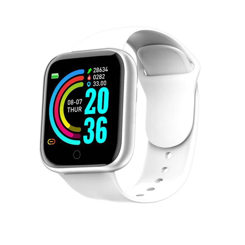 Relógio inteligente multifuncional masculino e feminino com conexão Bluetooth, pulseira esportiva para música e fitness, monitoramento do sono, relógio inteligente D20