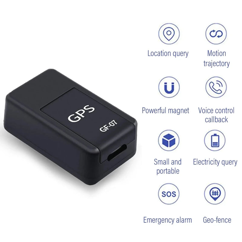 Rastreador GPS magnético forte para carro, equipamento anti-perda e anti-roubo, mini localizador GPS portátil de posicionamento preciso