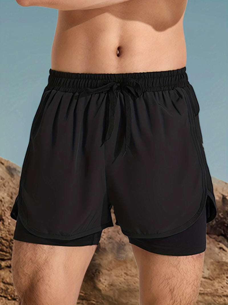 5/1Shorts esportivos masculinos Aloe Pants, calções de banho de duas camadas: estilosos, de secagem rápida e confortáveis para praia, piscina e fontes termais!