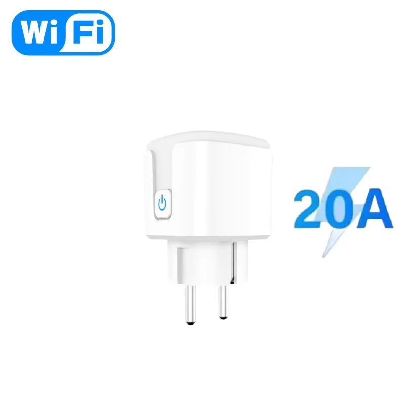Tomada inteligente WiFi TU EU16A/20A, monitor de energia e controle de voz, temporização e controle de vida inteligente, funciona com Alexa e Google Home