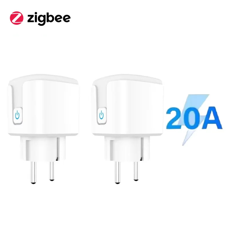 Tomada inteligente WiFi TU EU16A/20A, monitor de energia e controle de voz, temporização e controle de vida inteligente, funciona com Alexa e Google Home